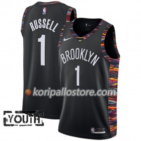 Brooklyn Nets D'Angelo Russell 1 2018-19 Nike City Edition Musta Lasten Pelipaidat Swingman